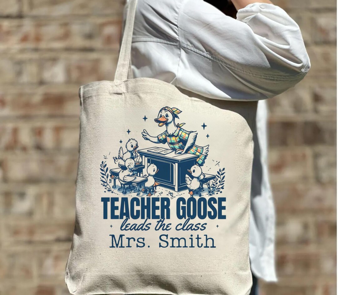 Personalized Teacher Tote Bag, Custom Teacher Gift Bag, Personalized ...