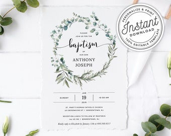 Baptism Invitation Etsy