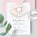 Baby Elephant Girl Baby Shower Invitation Printable in Pink | Etsy