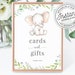Printable Little Elephant Baby Shower Cards and Gifts Sign in 2 Sizes ...