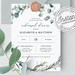 Bohemian Wedding Rehearsal Dinner Invitation Template with Eucalyptus Greenery Wreath • INSTANT DOWNLOAD • Printable, Editable Template #023