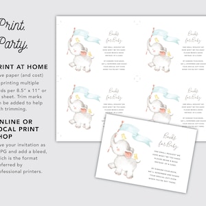 Cute Zoo Animal Printable Baby Shower Books for Baby Card • INSTANT ...
