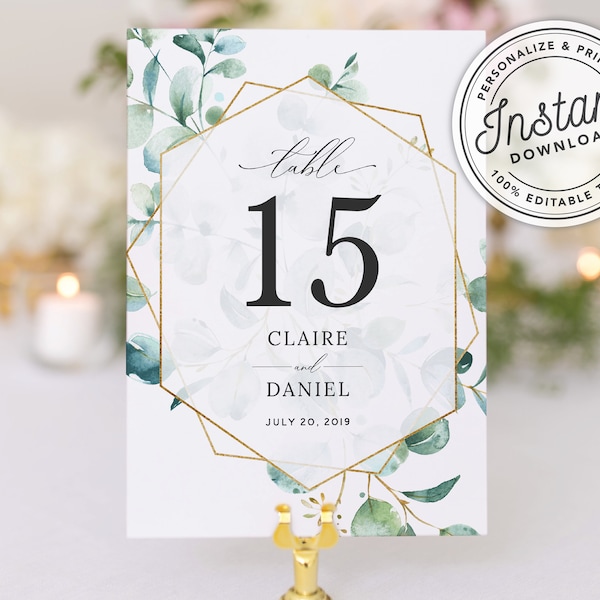 Geometric Table Numbers - Etsy