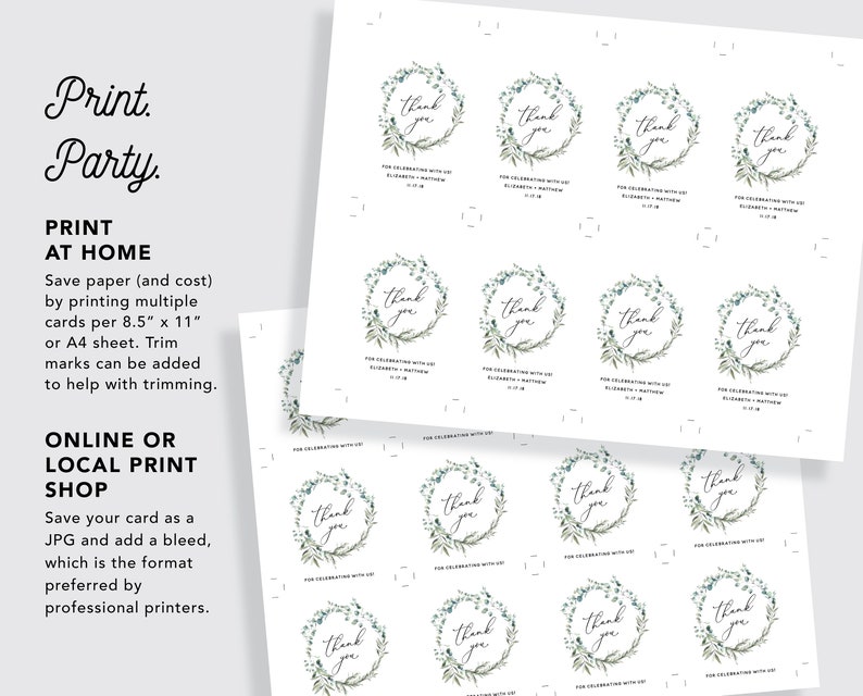 Printable Bohemian Wreath Printable Gift Favor Tags With | Etsy