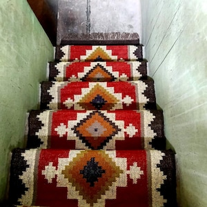 Handmade Kilim Runner Rug, Wool And Jute Runner, Traditional Indian Kilim Dhurrie Rug, Stair Runner Rug, Hallway Runner, Turkish Kilim Rug