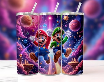 Vaso de Super Mario: diseño galáctico, botella de agua térmica de Nintendo