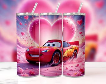 Lightning McQueen Valentijnsdag 20oz beker met rietje