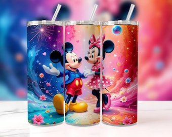 Watercolor Mickey Mouse Tumbler Wrap | 20oz Skinny Tumbler Sublimation (Digital Download)