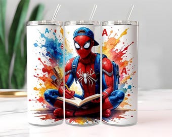 Spiderman-studentenbeker, Back to School Hero-beker, drinkgerei voor stripstudie (20 oz)