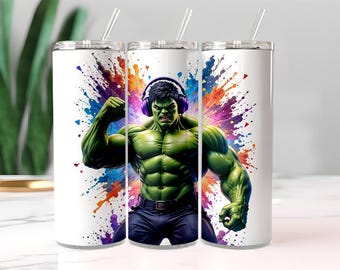 Hulk-koptelefoonbeker, geïsoleerde Music Hero Comic Art-mok