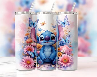Kubek z nadrukiem 3D Stitch, sublimacja, opakowanie 20 oz (plik PNG do pobrania)