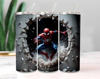 Superheldenbeker wrap, png PNGEgg | 20oz mager ontwerp in komische stijl (digitale download)