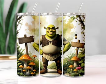 Hulk  Tumbler Wrap 20oz PNG | Fairytale Forest Cartoon Design | Sublimation Digital Download for Kids