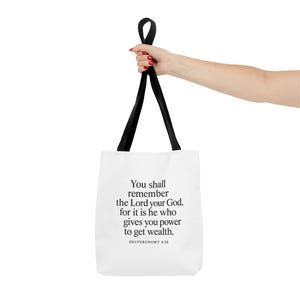 Inspirational Tote Bag - Faith Quote, Bible Verse Gift, Christian Tote, Scripture Bag, Positive Affirmation Accessory