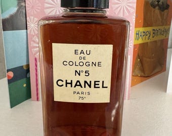 Vintage CHANEL No 5 PARIS Eau de Cologne Seltenes Sammlerstück 200 ml Splash Riesige Flasche