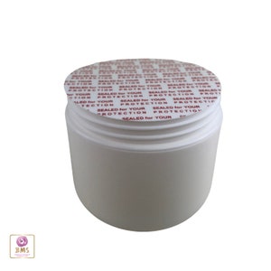 Plastic Jars White Double Wall Radius Containers w/ Seal 4 oz. White Lid (14 Jars) 9317-14