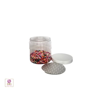 Jars Cosmetic Clear Plastic PET Straight Sided Beauty Containers 8 oz. White Lid & Seal (10 Jars) 9363-10
