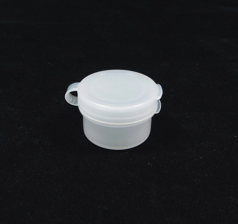 Flip Top Cosmetic Jars Small Plastic Hinged Empty Makeup Etsy