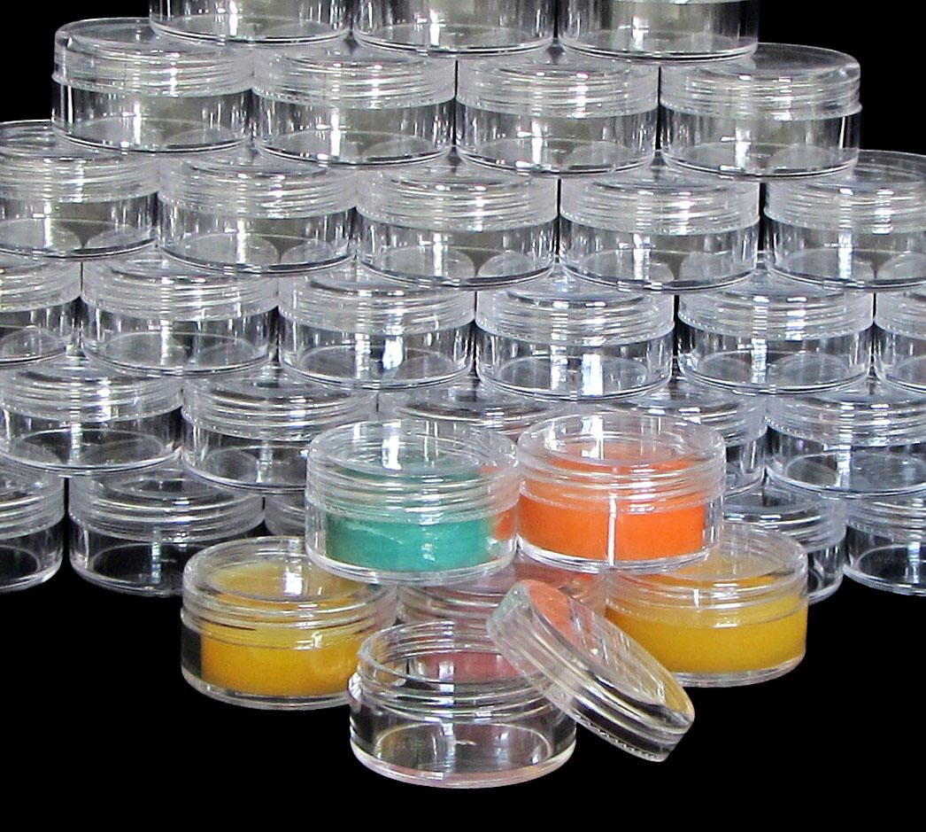 Cosmetic Jars Lip Balm Beauty Containers Plastic DIY Makeup