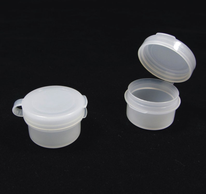25 Small Plastic Flip Top Beauty Containers Empty Hinged Etsy