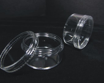 Plastic Cosmetic Face Powder Jars Wholesale Beauty Lip Balm Makeup Containers 30 Gram 30 Ml Clear Lid (50 Jars) 5069-50