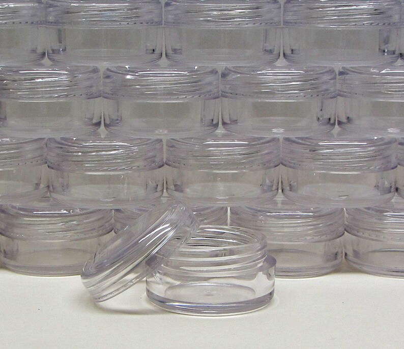 Small Cosmetic Jars Plastic Empty Makeup Sample Beauty Etsy