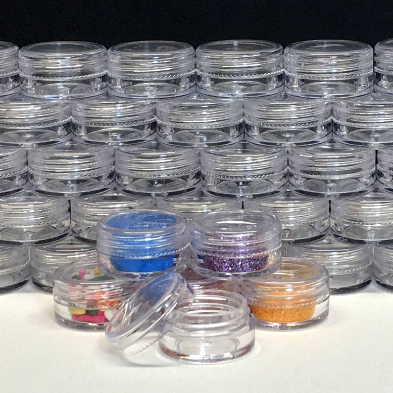 Small Cosmetic Containers Plastic Sample Jars Lip Balm Pot 3 Etsy UK