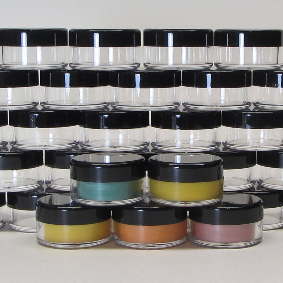 Cosmetic Containers Plastic Mineral Makeup Jars Face Powder Pot 10 Gram ...