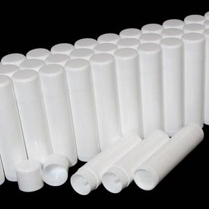 Lip Balm Tubes Empty Beauty Containers Wholesale DIY Supply White 0.15 oz. (250) 9160-250
