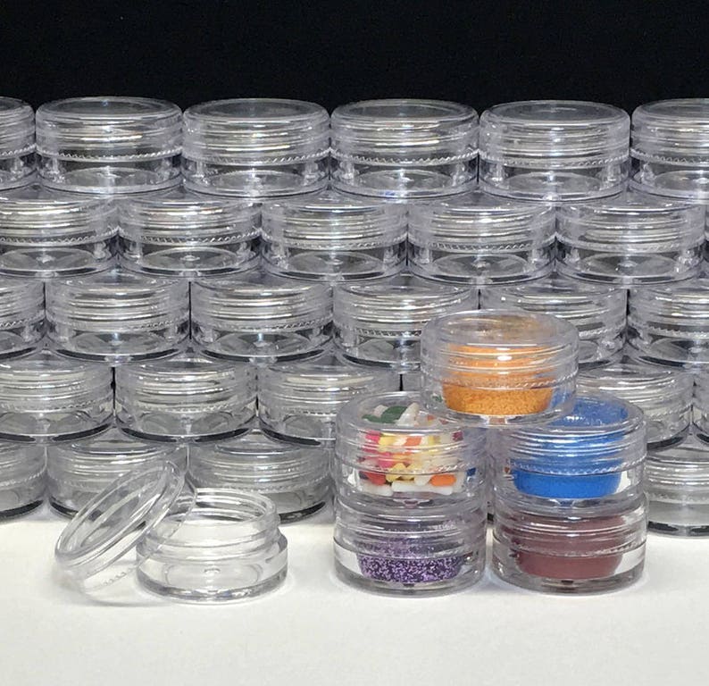 Small Cosmetic Containers Plastic Sample Jars Lip Balm Pot 3 Etsy UK
