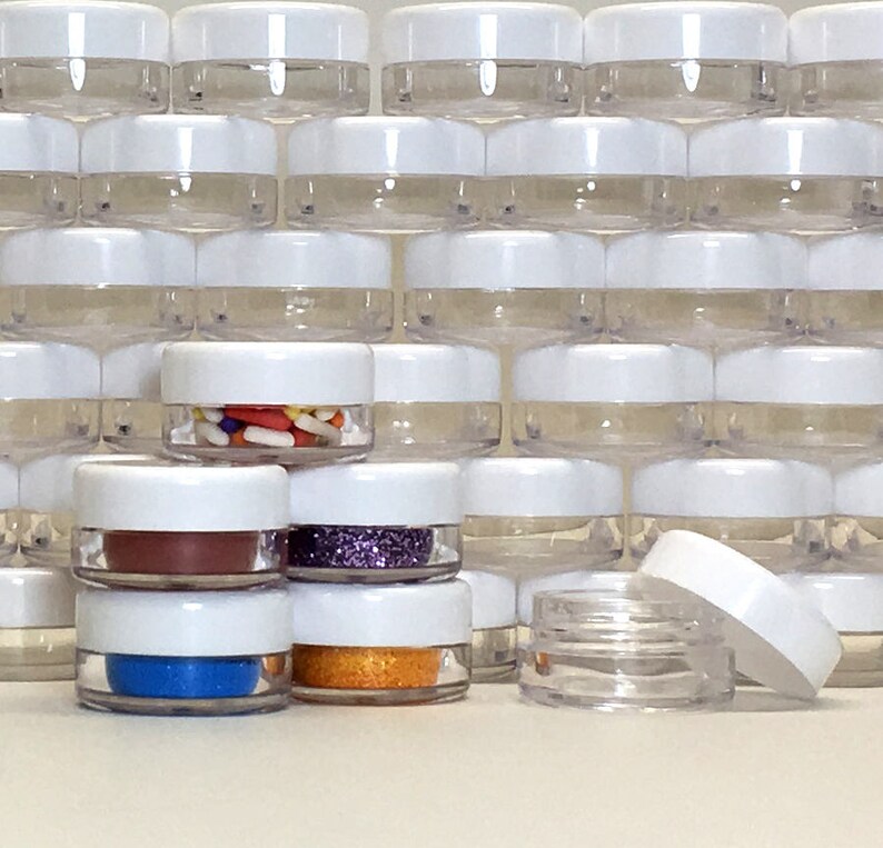 Cosmetic Sample Jars Empty Plastic Beauty Lip Balm Containers Etsy