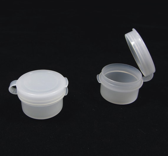 4 oz Clear PP Plastic Attached Lid Containers (Clear Attached Cap) - Clear