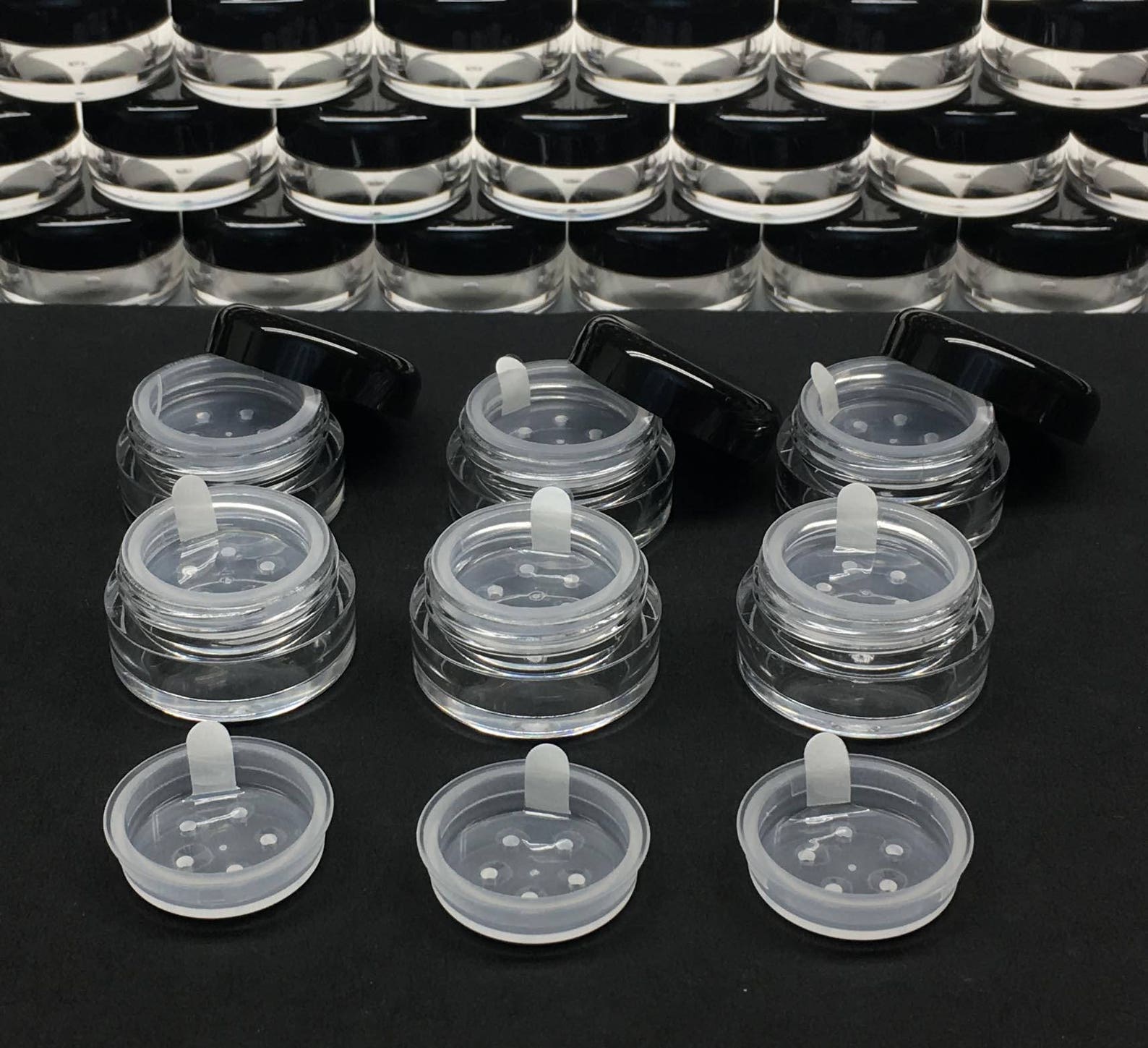 Cosmetic Sifter Jars Empty Sample Plastic Eyeshadow Glitter Etsy