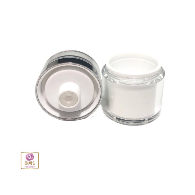 Airless Pump Jars Refillable Beauty Packaging Container - 30 ml / 1 oz. (2 pcs) 3630-2 image 4