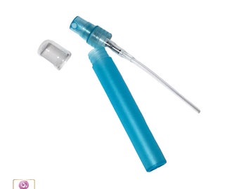 Mini Spray Bottles Cylinder Plastic Atomizer Perfume Alcohol Mister Sprayer 10 Ml Blue (50 Bottles) 9712-50
