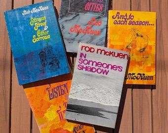 Set of 5 Rod McKuen 60s 70s Poetry Books Hardcover