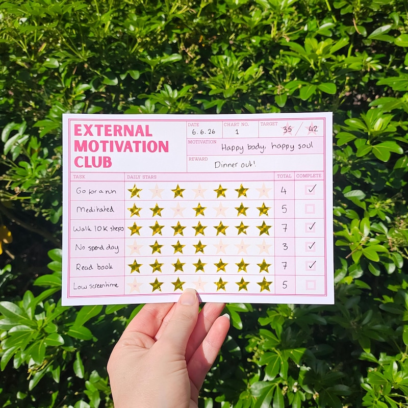 Grah Table Adult Reward Star Chart - Etsy