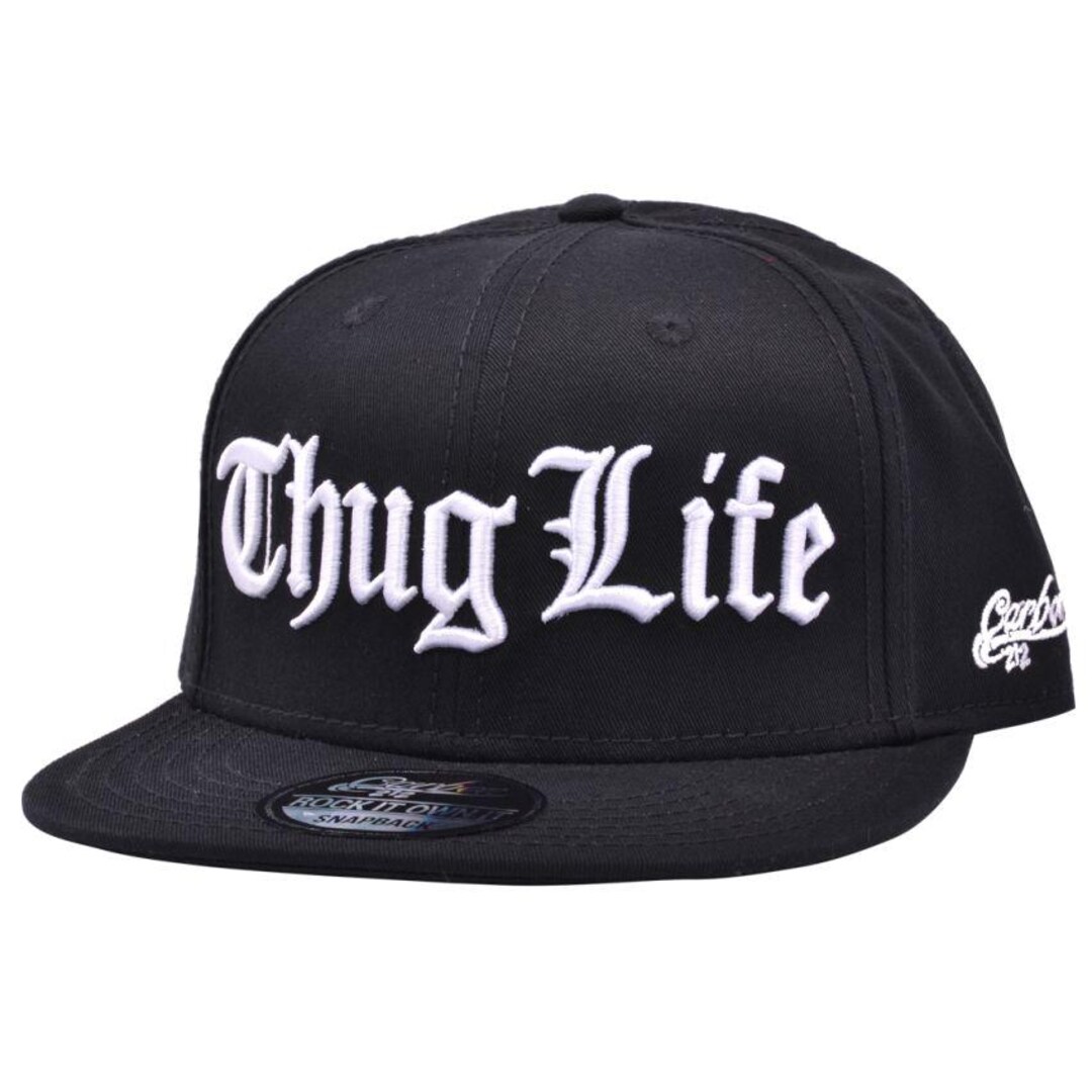 Tuck Rapper Cap Thug Life Snapback Cap Adjustable Flat Brim Hat – Hip Hop Streetwear ...