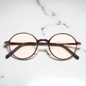 Handmade Ultralight Tungsten Carbon Eyeglasses, Vintage Round Frame, Retro Optical Frame for Men & Women, Student Myopia Glasses