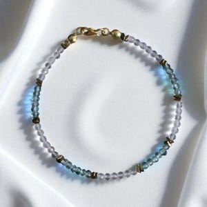 Apatite & Rose Quartz Bracelet – Handmade Natural Gemstone Jewelry, 3 Size Options, Genuine Crystal Gift