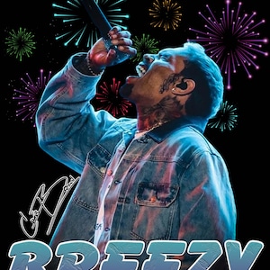 Chris Brown T Shirt Design PNG Instant Download 300 Dpi