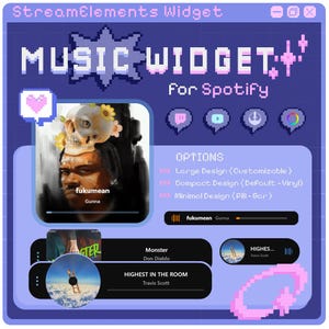 Spotify Music Widget – Works with All Sound Channels | StreamElements OBS Overlay for Twitch & YouTube