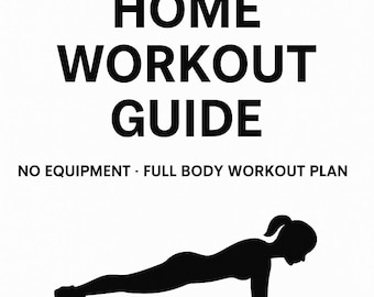 7-Day Home Workout Guide – No Equipment, Printable Fitness Planner, Full Body Workout, Digital Download