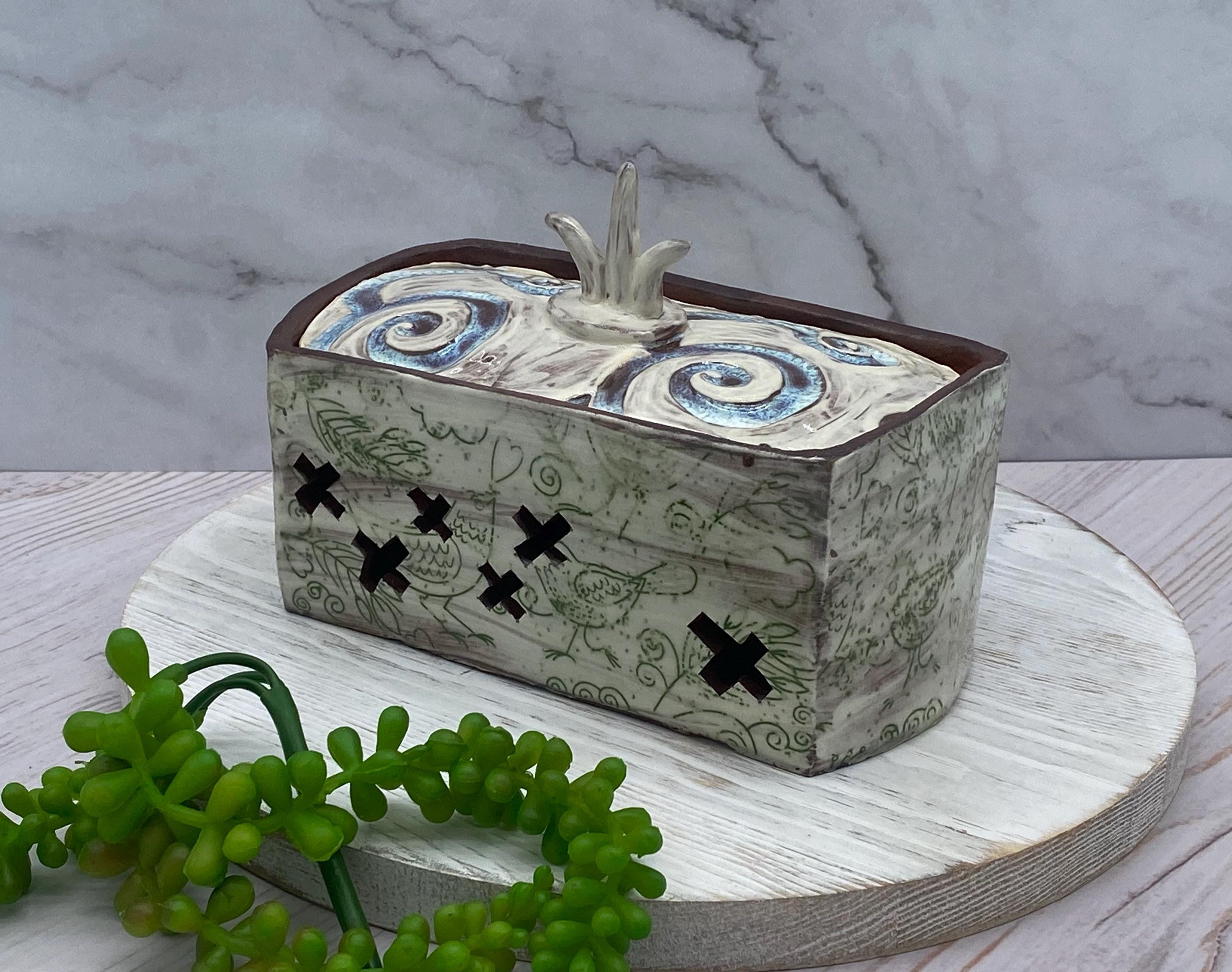 Handmade Garlic Keeper Pottery Storage Jar, Kitchen Organization, Garlic Storage, Ceramic Keeper, Handcrafted