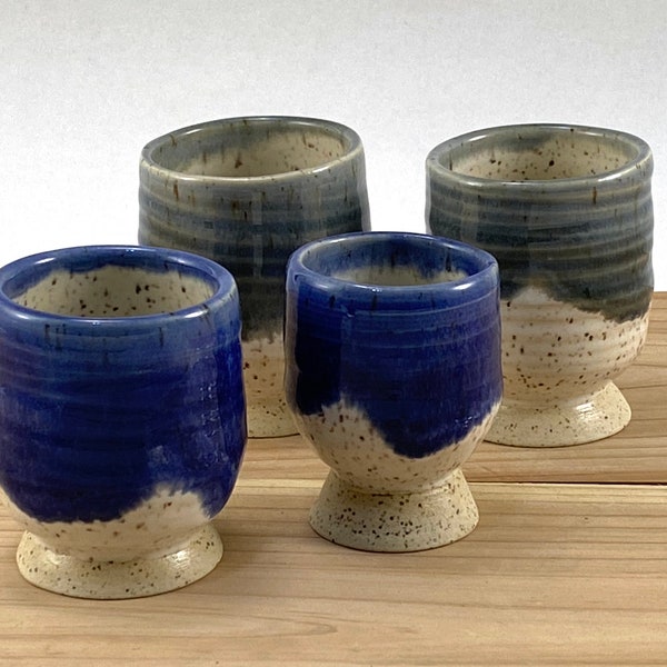 Speckled Clay Liquor Shot Glass-Sake Cup-Handmade Shot Glass-Whiskey Shot Glass-Guinomi-Ceramic Espresso Cup-Unique Pottery Cup-Bar Ware