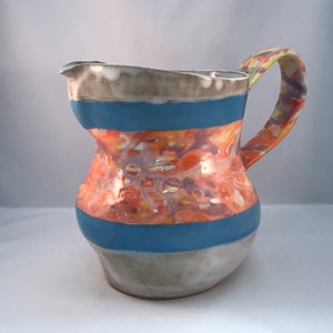 Ceramic Pitcher, Ceramics and Pottery Pitcher, Retro Pitcher, Marbled Pitcher, Water Pitcher, Juice Pitcher