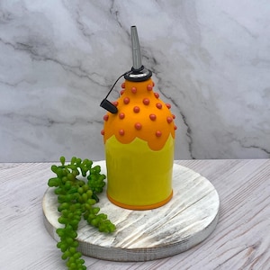Olive Oil Cruet, Vinegar Cruet, Handmade pottery, Olive Oil Bottle. Kitchen Stye, Unique Kitchen Storage