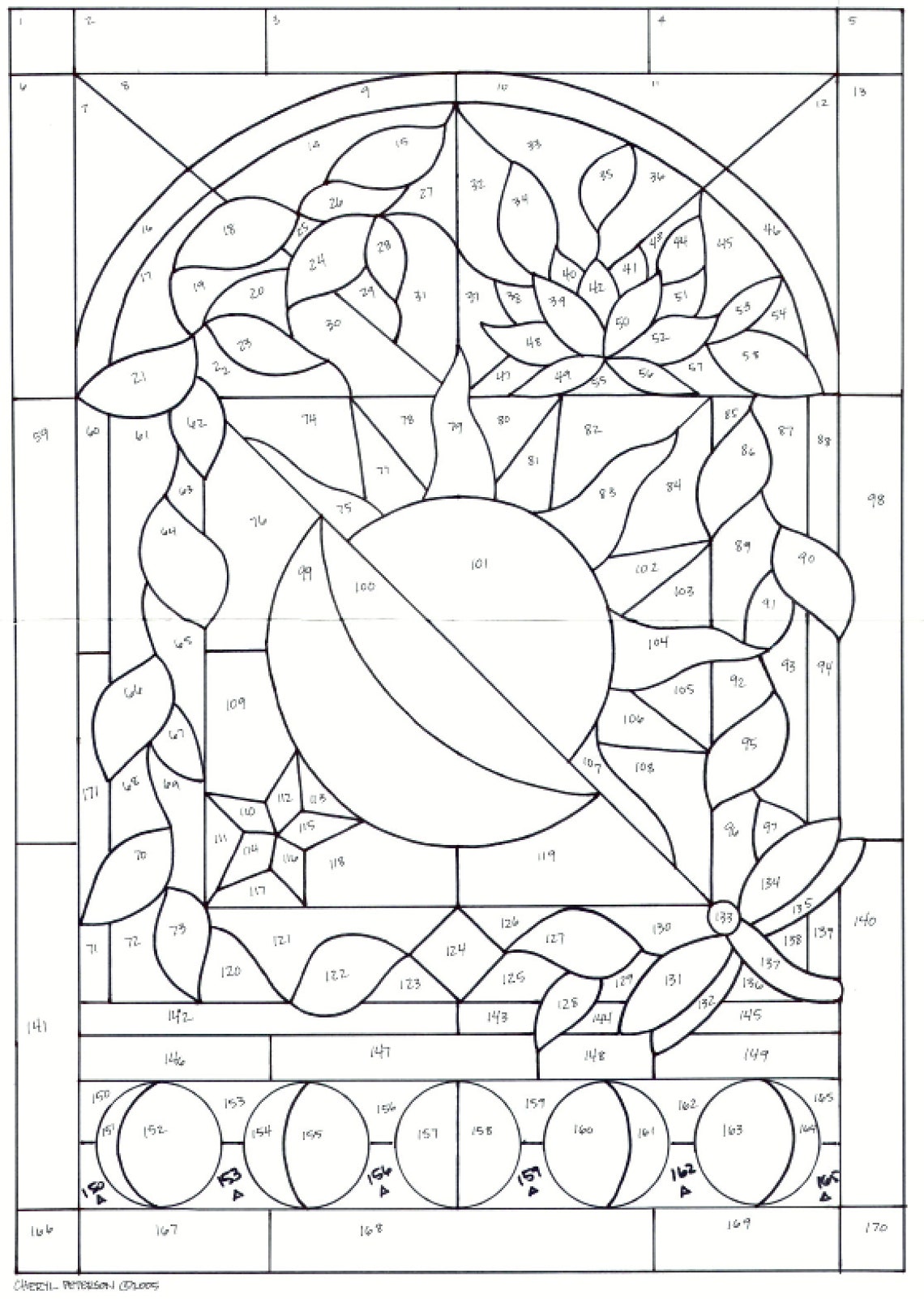Sun and Moon Stained Glass Panel Pattern PDF Download - Etsy