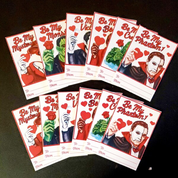 Classic Monster Valentines Set of 12