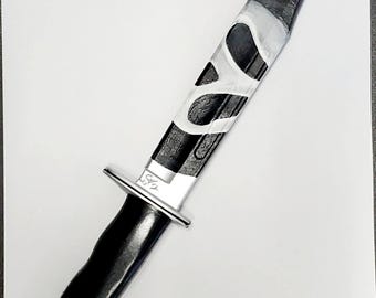 Horror Knife inspired by the movie Scream